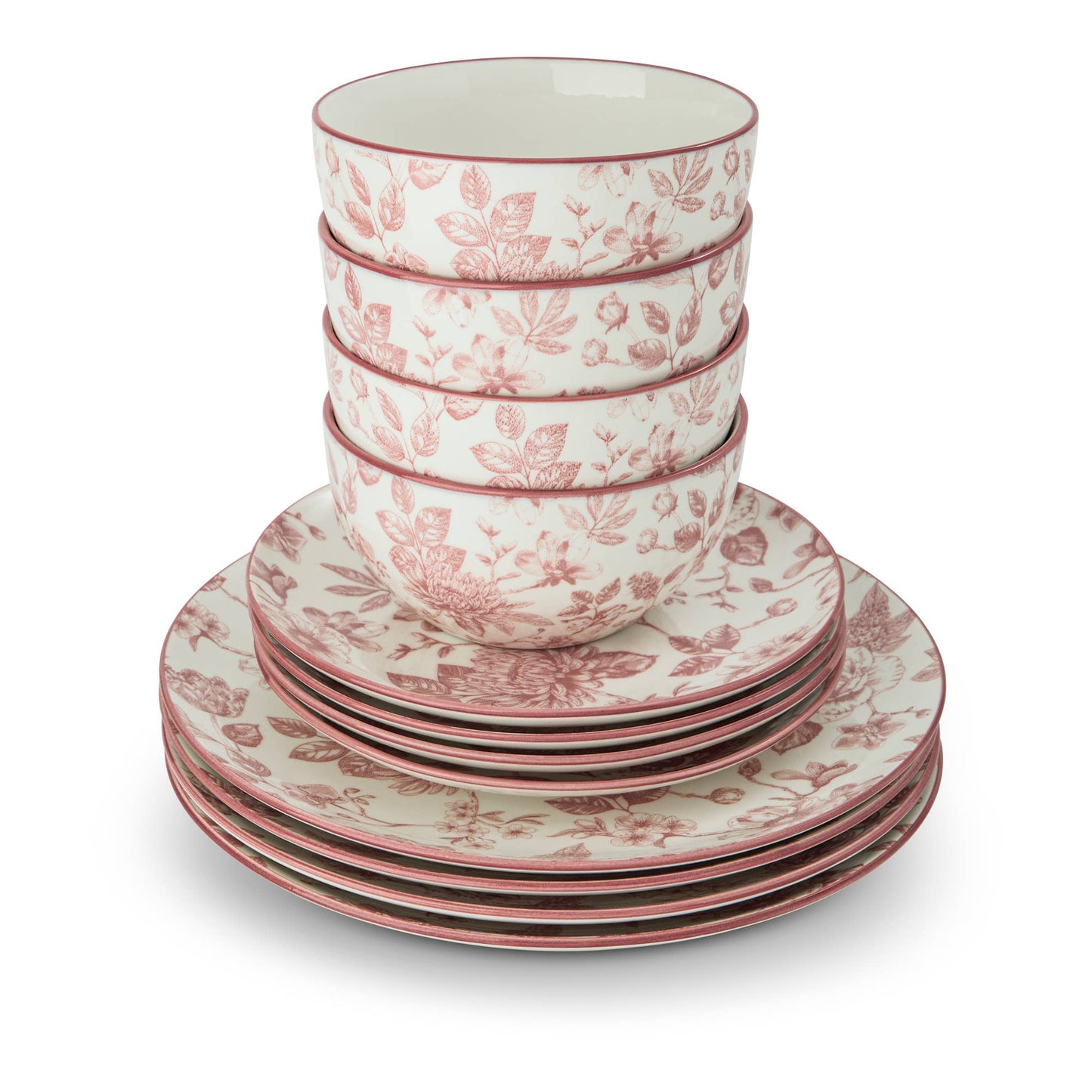 12pc Toile Dinnerware Set