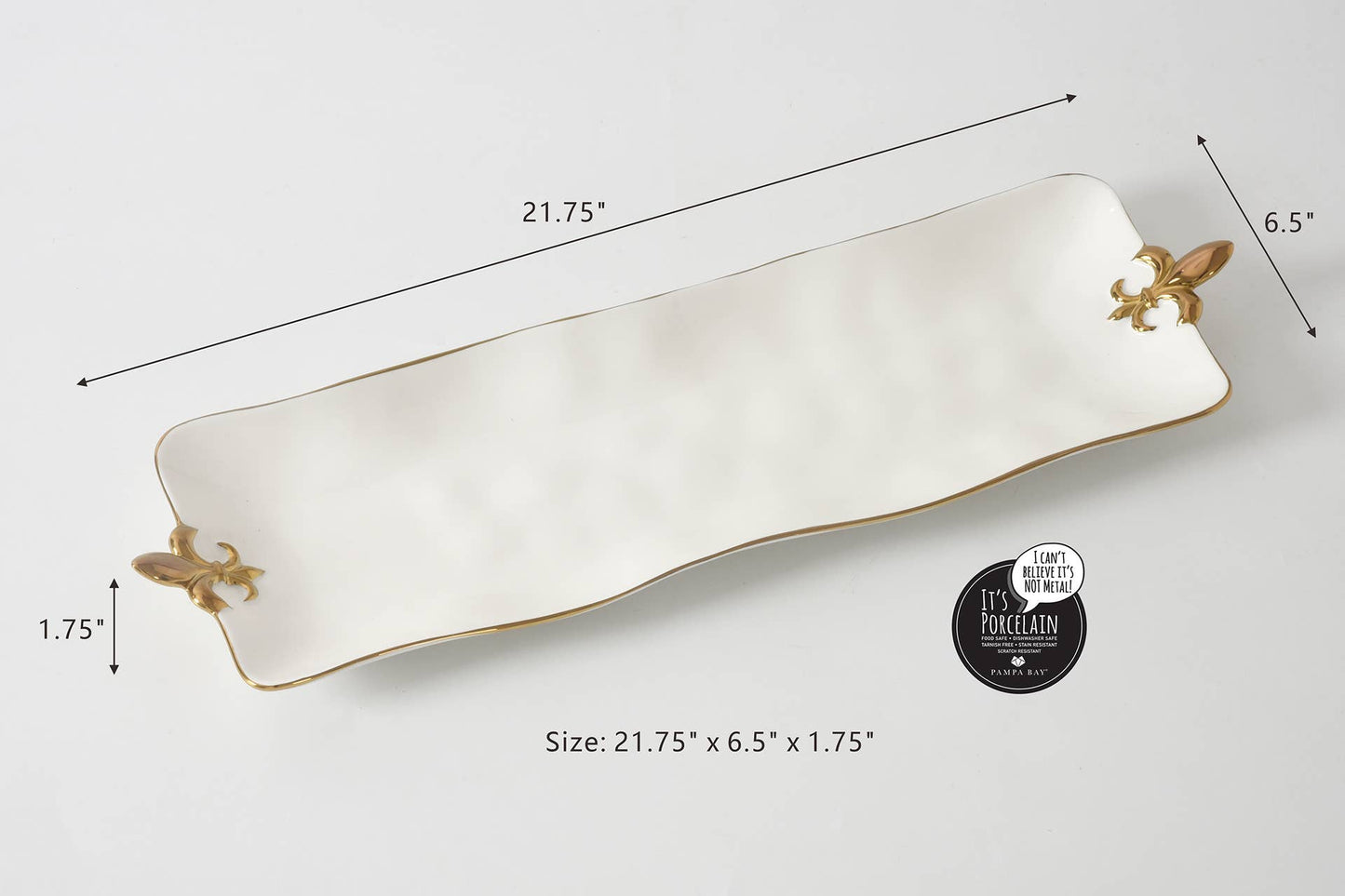 Fleur de lis Rectangular Serving Piece