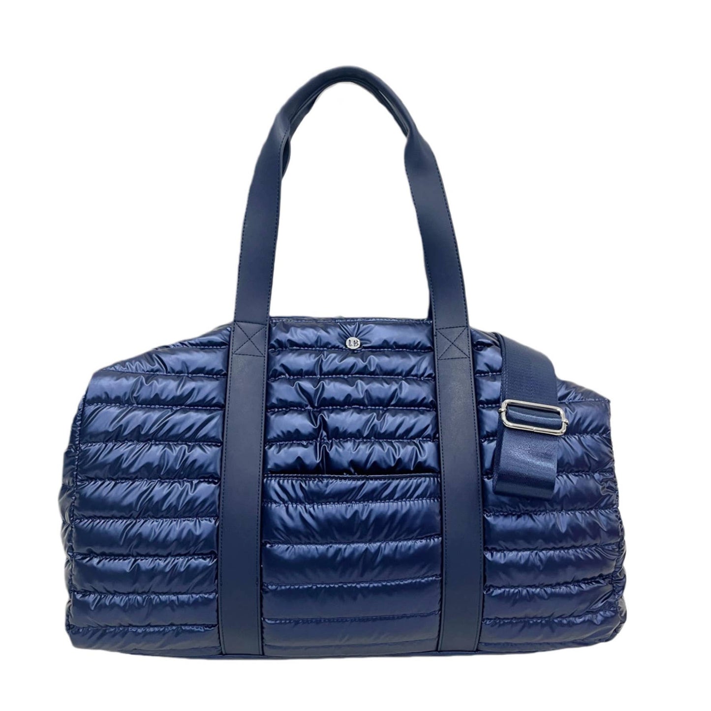 Puffer Weekender Duffle Travel Bag Sapphire Navy Blue 