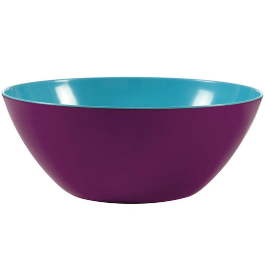 Grape and Turquoise Two Tone 12.5" Salad Bowl