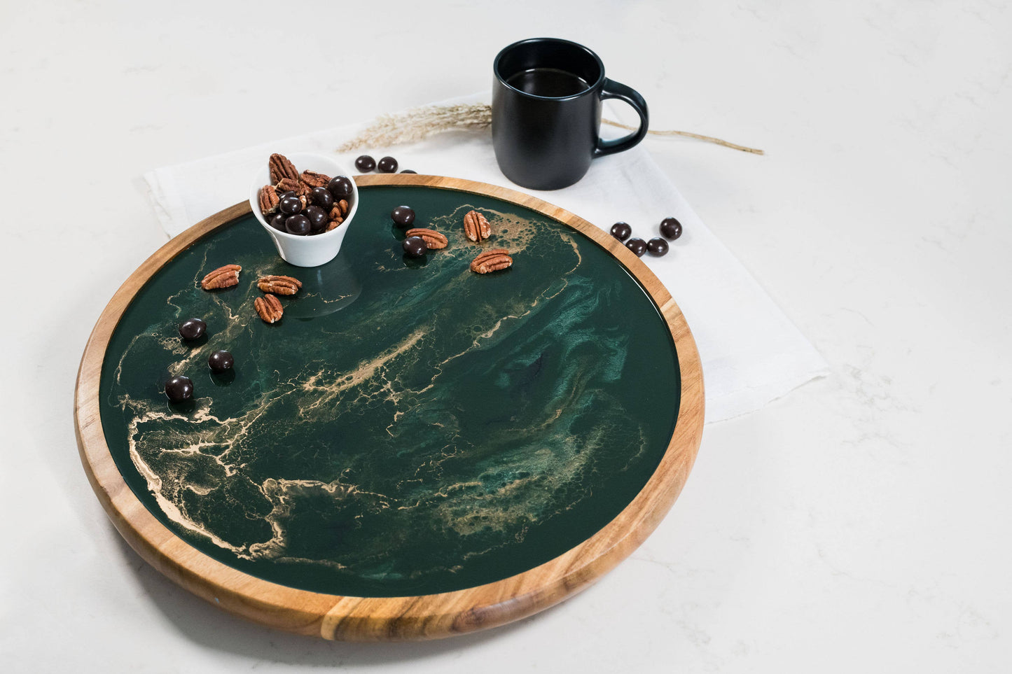 Acacia Resin Lazy Susan 16" - sale