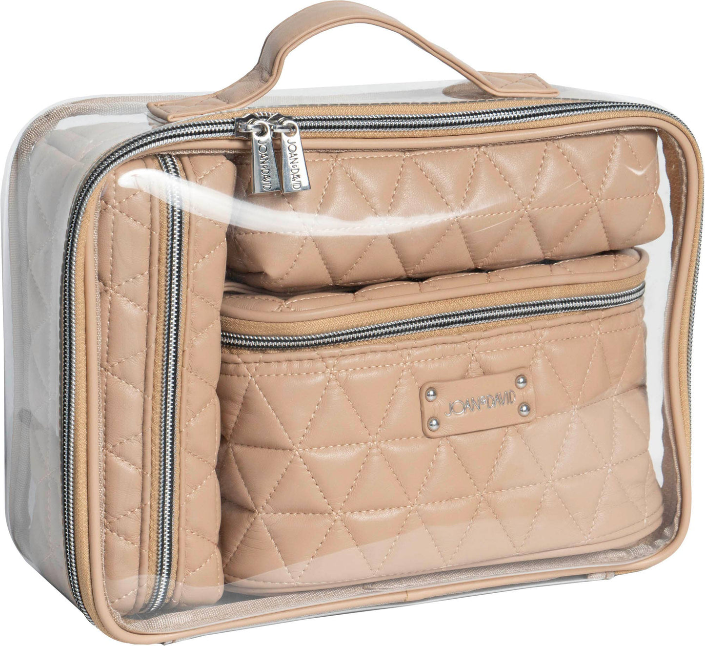Quilted 4 Piece Cosmetic Bag Set