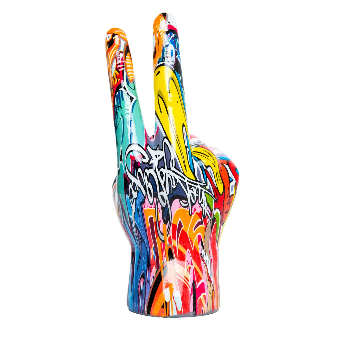 Interior Illusion Street Art Peace Sign Tabletop - 9" tall