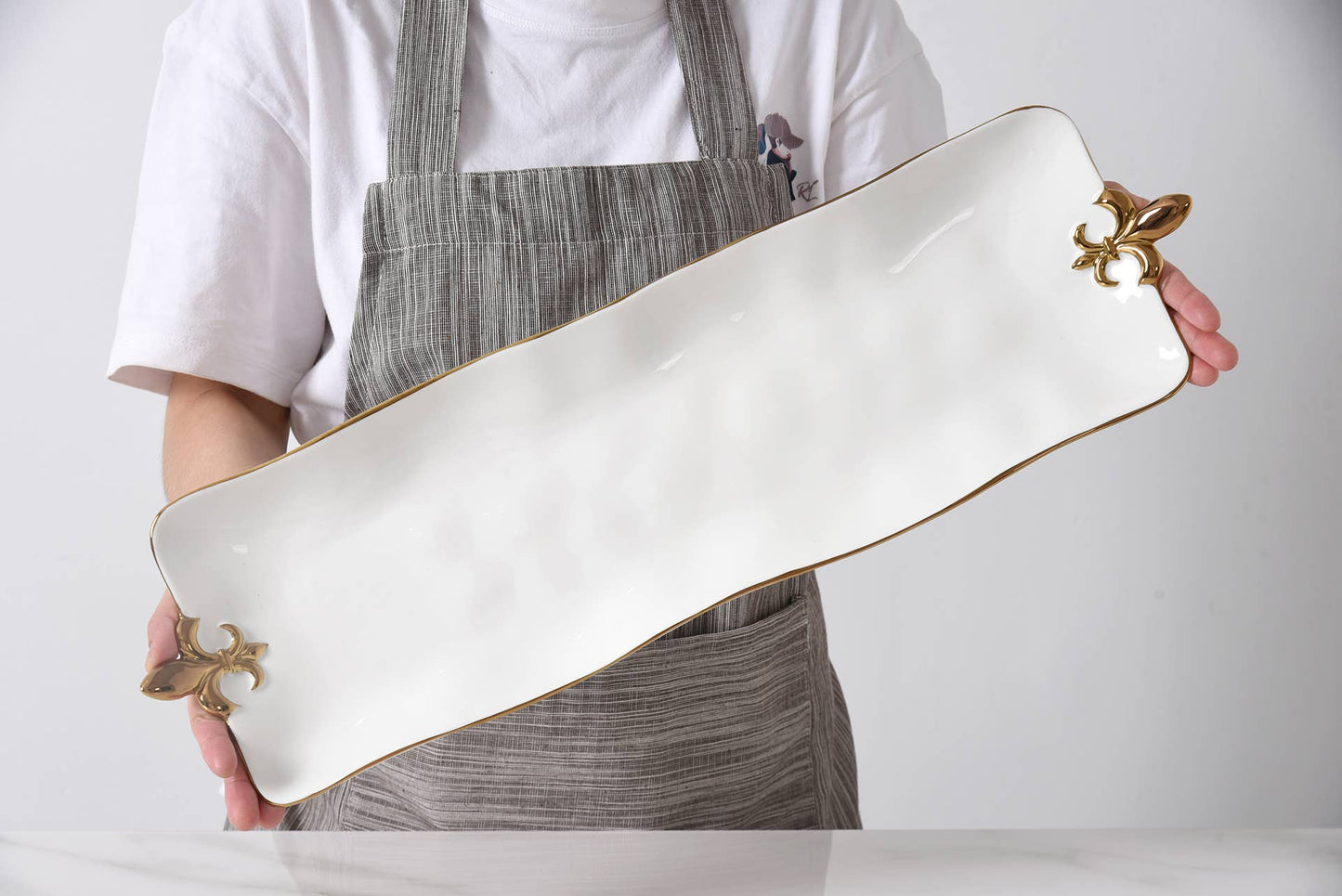 Fleur de lis Rectangular Serving Piece