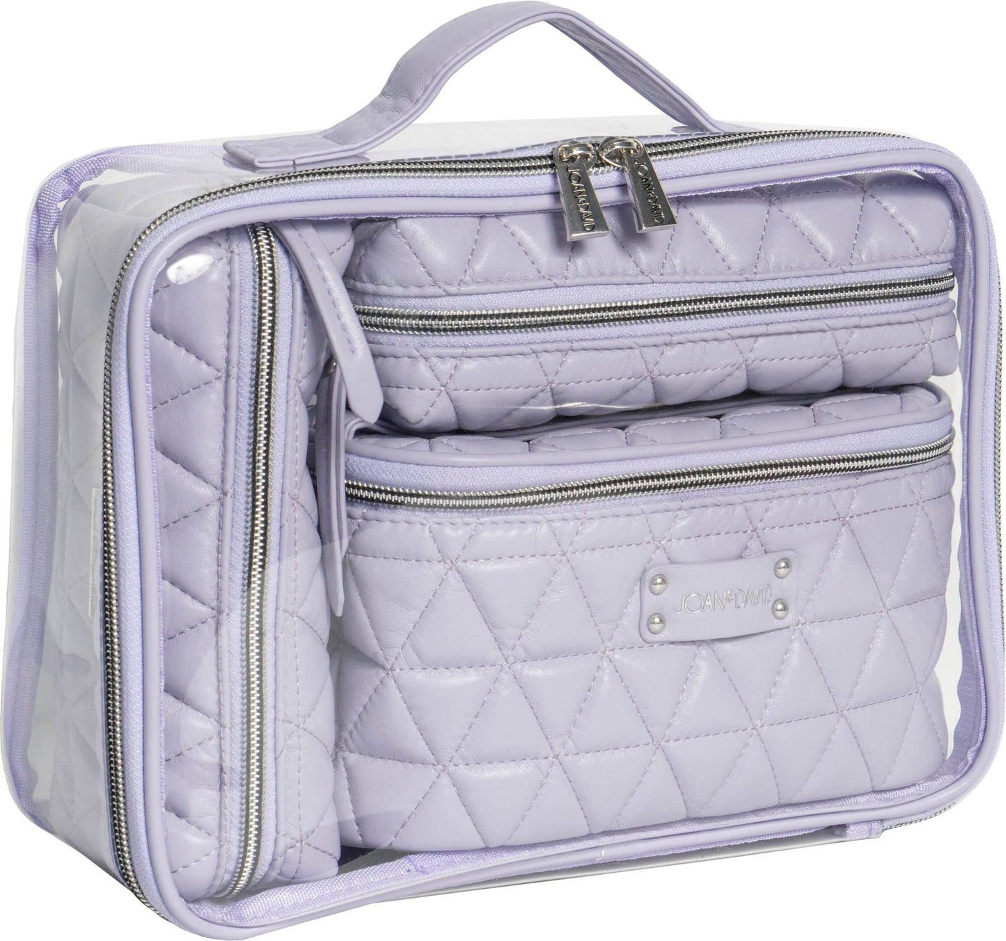 Quilted 4 Piece Cosmetic Bag Set