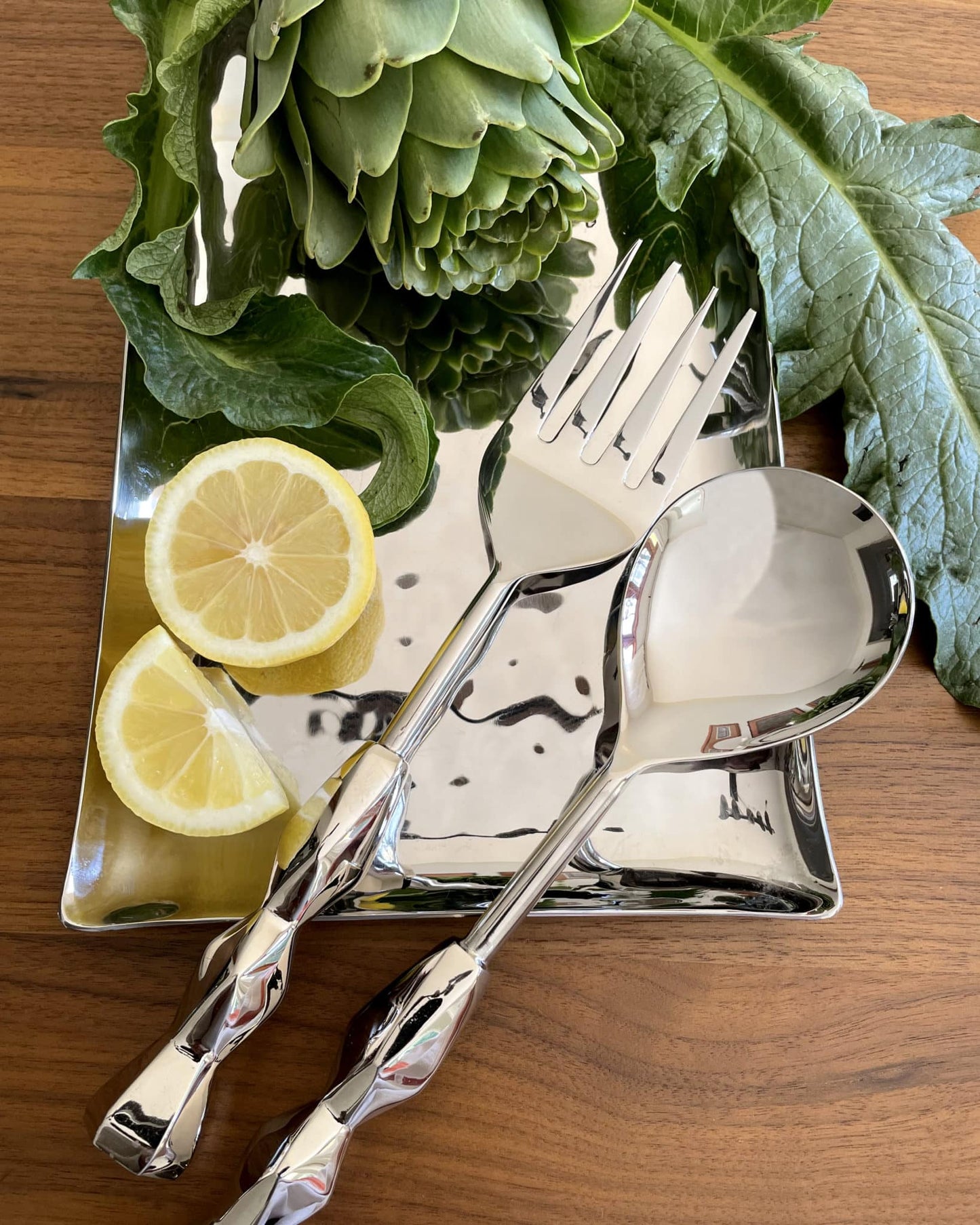 Faceted S/S Dinner Serving Set