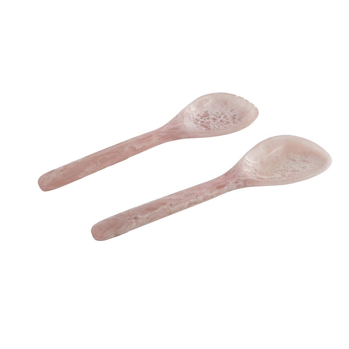 Set of Two Radiant Resin Salad Servers - Blush