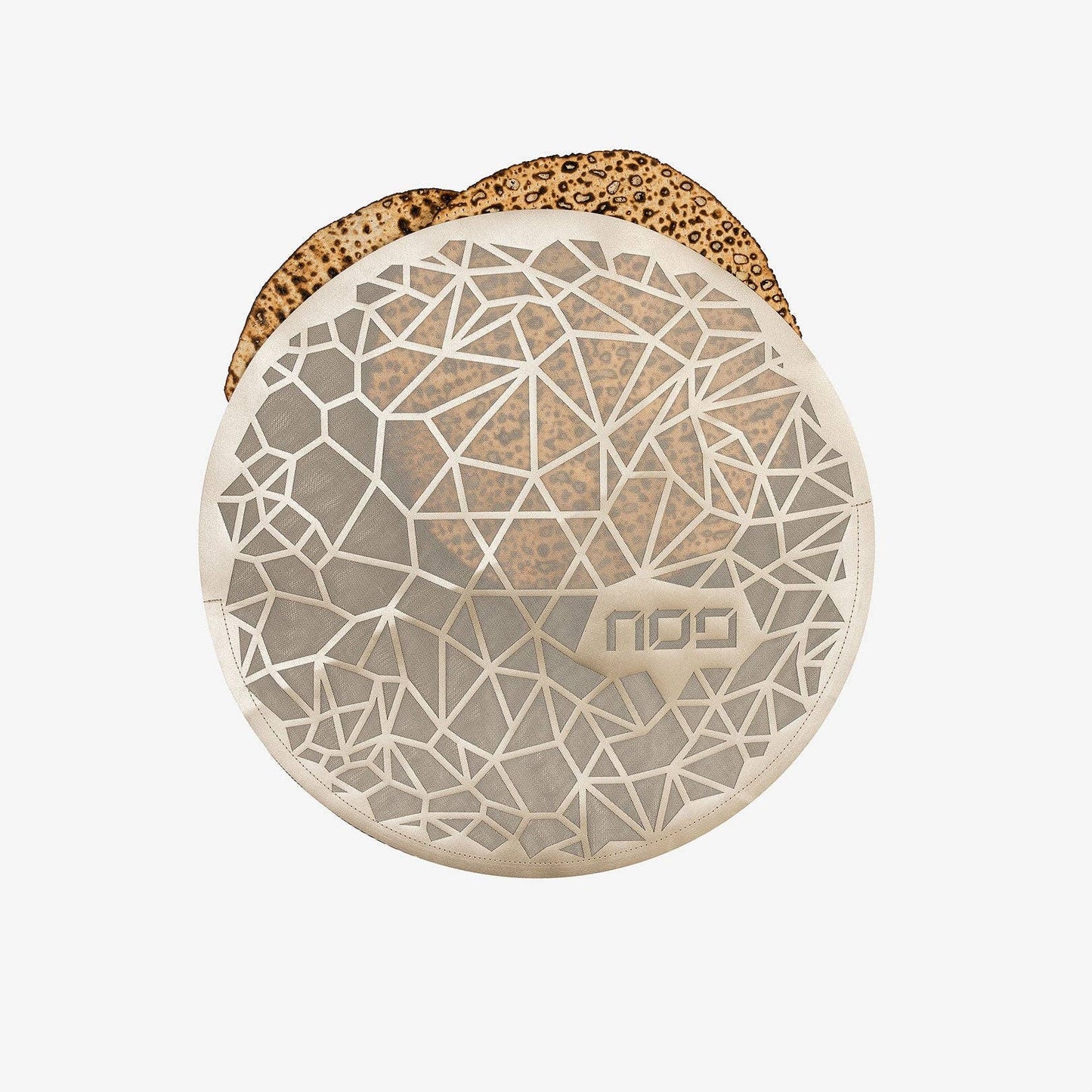 Geometric Matzah Cover Champagne