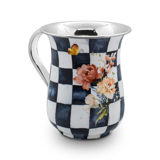 Chic Checkered Stainless Steel Wash Cup