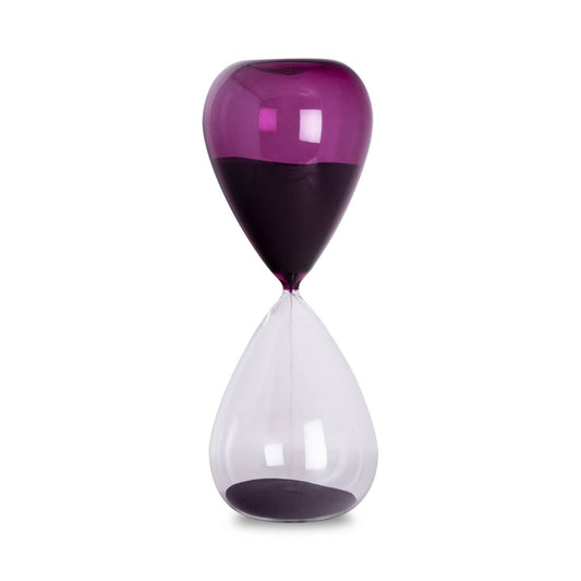 Plum Glass Timer w/ Marble Base