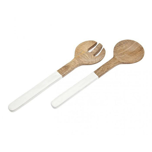 GDG Wood/enamel Salad Servers