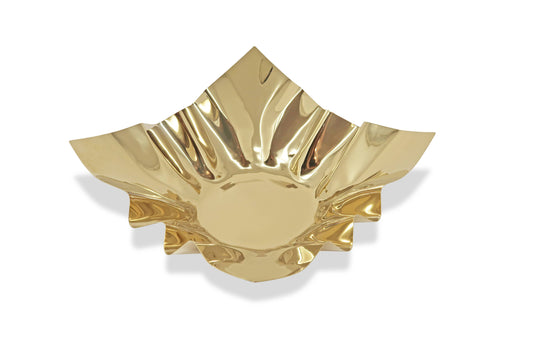 Gold Square Bowl, 12.25"