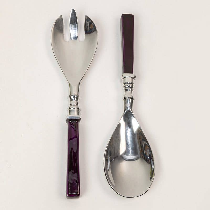 Aluminum Salad Servers Purple