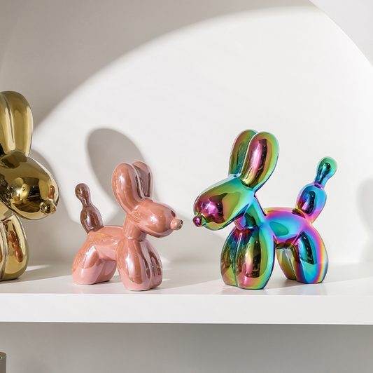 European Ceramic Gold-plated Balloon Dog