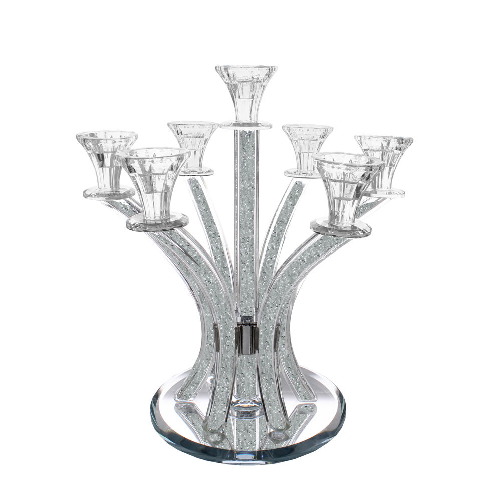 Crystal  Candelabra Round Design 7 Arm  Inner Stones